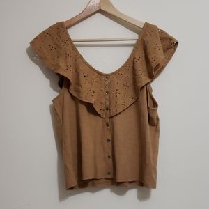 American Eagle Ruffled Crop